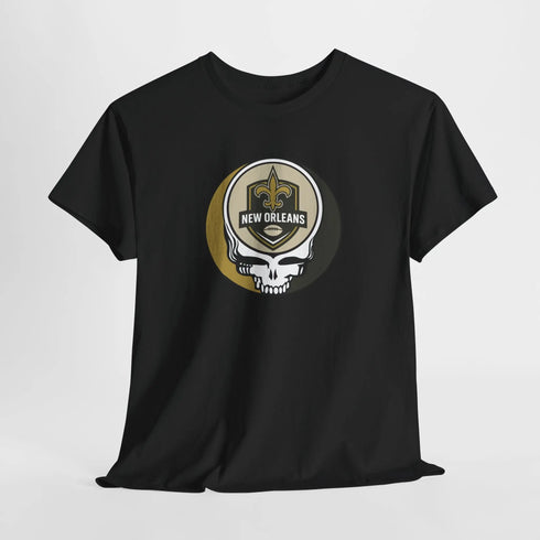Grateful Dead - New Orleans Saints Stealie Grateful Dead Steal Your Face T-Shirt - NFL - StealieShop
